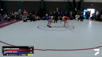 130 lbs Quarterfinal - Lauren Zaragoza, CA vs Josephine Sully, WA