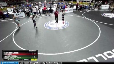 83 lbs Cons. Round 2 - Brayden Lesor, Unattached vs Jacob Correa, Central Coast Most Wanted Wrestling Club