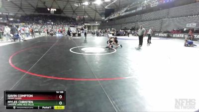 1A 126 lbs Cons. Round 2 - Myles Christen, Lakeside (Nine Mile Falls) vs Gavin Compton, Mount Baker