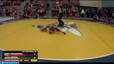 55 lbs Semifinal - Jordy Ignaszewski, MR/USC vs Anton Brown, Hastings Wrestling Club