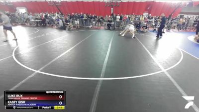 195 lbs Quarterfinal - Luke Rux, Team Nazar Training Center vs Kasey Gish, Askren Wrestling Academy