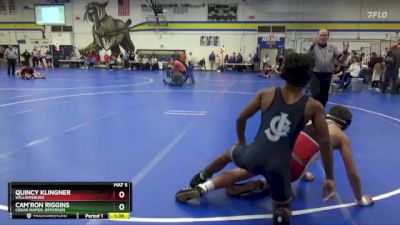 JV-15 lbs Round 3 - Quincy Klingner, Williamsburg vs Cam`ron Riggins, Cedar Rapids Jefferson