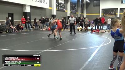 120 lbs Round 3 (4 Team) - Lillian Leslie, Grand View Wrestling Club vs Alyssa Leonard, Minnesota Storm 2