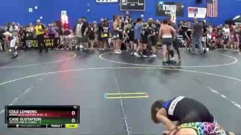 72 lbs Round 3 (6 Team) - Cole Lemberg, American Gladiators-Blue vs Case Gustafson, Untouchables Purple