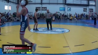 113 lbs Round 1 (4 Team) - JOSEPH SHOOK, NORTH CAROLINA WRESTLING FACTORY - RED vs Eoin Nowell, BLACKHAWK WC