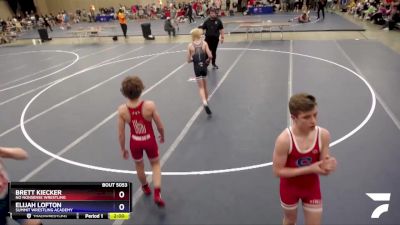 106 lbs Cons. Round 1 - Brett Kiecker, No Nonsense Wrestling vs Elijah Lofton, Summit Wrestling Academy