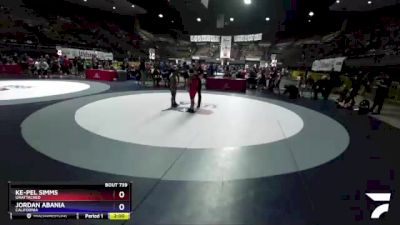 85 lbs 7th Place Match - Ke-Pel Simms, Unattached vs Jordan Abania, California