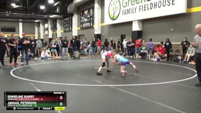 73 lbs Round 3 (4 Team) - Abigail Peterson, Female Elite Wrestling vs Emmeline Barry, Nebraska Wrestling Academy