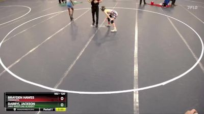 120 lbs Cons. Round 3 - Brayden Hawes, Minnesota vs Darryl Jackson, JARO Wrestling Academy