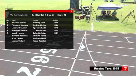 Youth Boys' 100m, Prelims 23 - Age 17-18