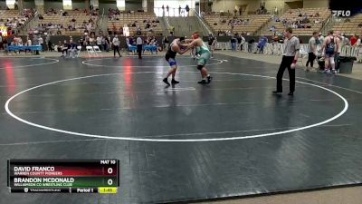 250 lbs 1st Place Match - David Franco, Warren County Pioneers vs Brandon McDonald, Williamson Co Wrestling Club