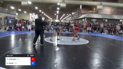 120 lbs Rnd Of 16 - Zao Estrada, Daughters Of Zion Wrestling vs Kinley Seale, Utah