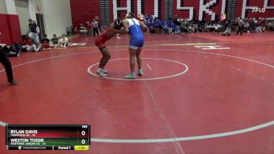 190 lbs Semis & Wb (16 Team) - Rylan Davis, Thompson HS vs Weston Tossie, Mortimer Jordan HS