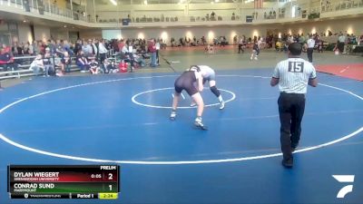 197 lbs Prelim - Dylan Wiegert, Shenandoah University vs Conrad Sund, Marymount