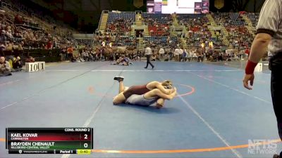 152 lbs Cons. Round 2 - Kael Kovar, Carrington vs Brayden Chenault, Hillsboro-Central Valley