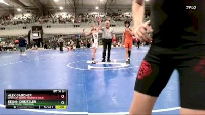 105 lbs Cons. Round 3 - Kegan Dreitzler, Ozark Youth Wrestling vs Alex Gardner, Southern Boone Wrestling Club