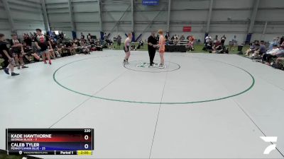 220 lbs Semis & 3rd Wb (16 Team) - Kade Hawthorne, Georgia BLACK vs Caleb Tyler, Pennsylvania Blue