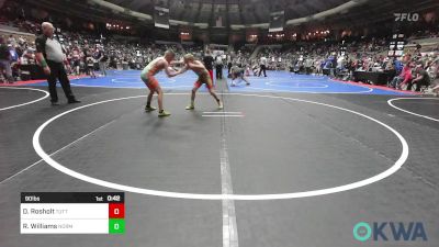 90 lbs Consi Of 8 #2 - Drake Rosholt, Tuttle Wrestling vs Riley Williams, Norman Grappling Club