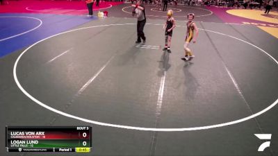 84 lbs Quarterfinals (8 Team) - Logan Lund, Little Falls vs Lucas Von Arx, Caledonia/Houston