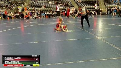 50-55 lbs Round 3 - Brielle Downs, Sebolt Wrestling Academy vs Emersyn Mason, Weeping Water