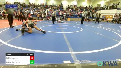 90 lbs Final - Benjamin Fisher, HURRICANE WRESTLING ACADEMY vs Brantley Mattison, R.A.W.