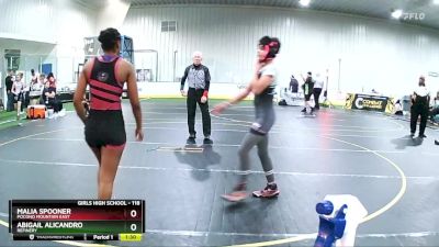 118 lbs Round 3 - Malia Spooner, Pocono Mountain East vs Abigail Alicandro, Refinery