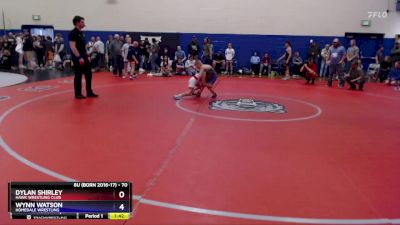 70 lbs Round 3 - Dylan Shirley, Hawk Wrestling Club vs Wynn Watson, Homedale Wrestling