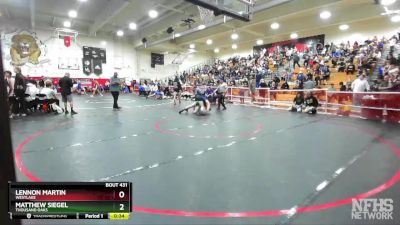 138 lbs Cons. Round 3 - Matthew Siegel, Thousand Oaks vs Lennon Martin, Westlake