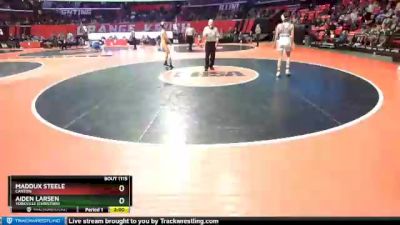 1A 106 lbs Quarterfinal - Maddux Steele, Canton vs Aiden Larsen, Yorkville (Christian)