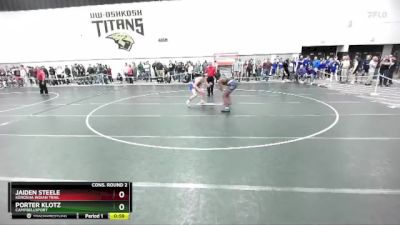 175 lbs Cons. Round 2 - Jaiden Steele, Kenosha Indian Trail vs Porter Klotz, Campbellsport