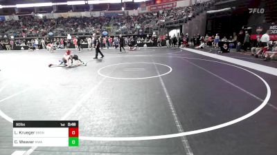 90 lbs Rr Rnd 2 - Luke Krueger, Bronco Wrestling Club vs Camden Weaver, Moen Wrestling Academy