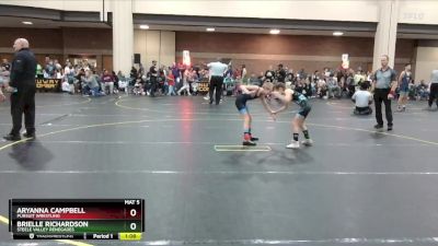 62 lbs Round 3 - Brielle Richardson, Steele Valley Renegades vs Aryanna Campbell, Pursuit Wrestling