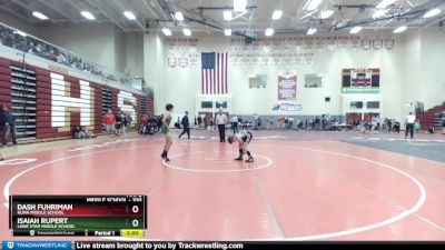 100 lbs Champ. Round 2 - Dash Fuhriman, Kuna Middle School vs Isaiah Rupert, Lone Star Middle School