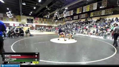 120 lbs Cons. Round 5 - Wyatt Faris, Pueblo County vs Wyatt Sandoval, Vacaville