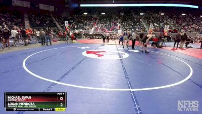 4A-175 lbs Quarterfinal - Michael Swan, Natrona County vs Logan Mendoza, Thunder Basin High School