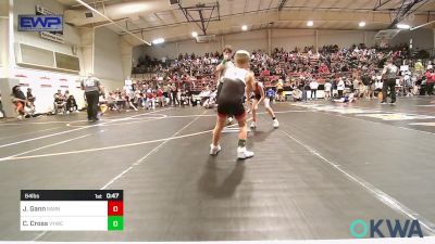 64 lbs Quarterfinal - Judson Gann, Barnsdall Youth Wrestling vs Camden Cross, Verdigris Youth Wrestling