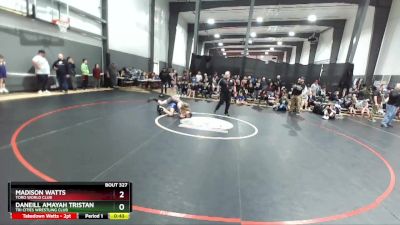 130 lbs Round 1 - Madison Watts, Toro World Club vs Daneill Amayah Tristan, Tri Cities Wrestling Club