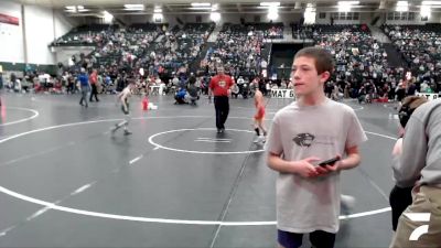 64 lbs Quarterfinal - Elijah Burgoon, Unattached vs Bentley Meintzer, Bryan Youth Wrestling