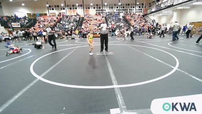 49 lbs Quarterfinal - Gauge Huffman, Vinita Kids Wrestling vs Skylar Mouse, Tahlequah Wrestling Club