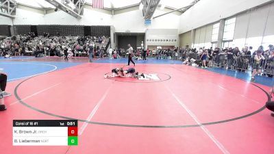 68-M lbs Consi Of 16 #1 - Kenyatta Brown Jr., Orchard South WC vs Brayden Lieberman, Northampton