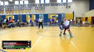 220 lbs Semifinals (8 Team) - Hernan Ortiz, Ft Pierce Central vs Elijah Vansickle, Osceola (Kissimmee)