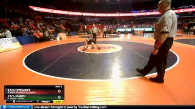 3A 120 lbs Cons. Round 2 - Zach Parisi, Elmhurst (York) vs Zach Stewart, Aurora (Marmion Academy)