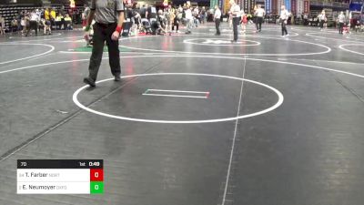 70 lbs Round Of 32 - Trapp Farber, Northwestern Lehigh vs Easton Neumoyer, Oxford