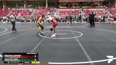 155 lbs Cons. Round 3 - Preston Swinney, Hugoton Wrestling Club vs Huntlee Long, Fredonia Wrestling Club