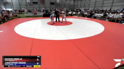 106 lbs Placement Matches (16 Team) - Zaiyahn Ornelas, Team Nebraska vs Christopher Greene, Team Florida