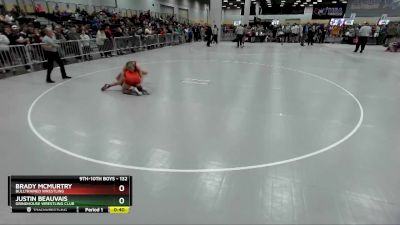 132 lbs Cons. Round 4 - Brady McMurtry, BullTrained Wrestling vs Justin Beauvais, Grindhouse Wrestling Club