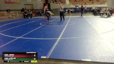 D1-165 lbs Quarterfinal - Mike Avelar, Sunnyside H.S. vs Joel Arias, Corona Del Sol