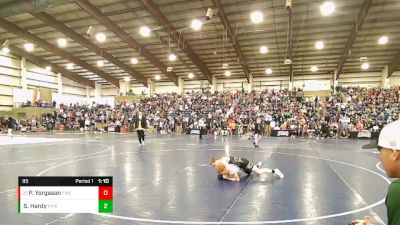 95 lbs Cons. Round 4 - Parker Yorgason, Fremont Wrestling Club vs Slone Hardy, Payson Pride Wrestling