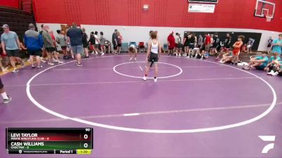 90 lbs Round 2 (6 Team) - Cash Williams, Choctaw vs Levi Taylor, Pirate Wrestling Club