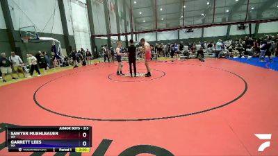 215 lbs Quarterfinal - Sawyer Muehlbauer, WA vs Garrett Lees, WA